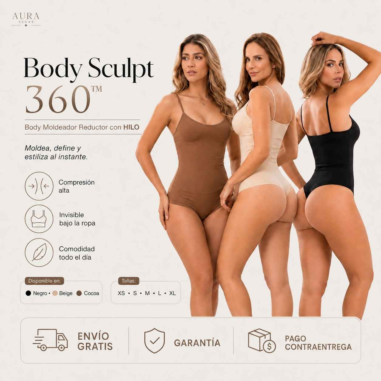 Body Sculpt 360™ - Body Moldeador Invisible en Hilo